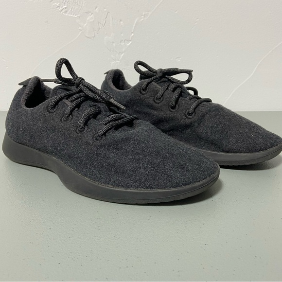 Allbirds Charcoal Black Gray Wool WR Running Sneakers Men's Size 9 - Picture 1 of 11